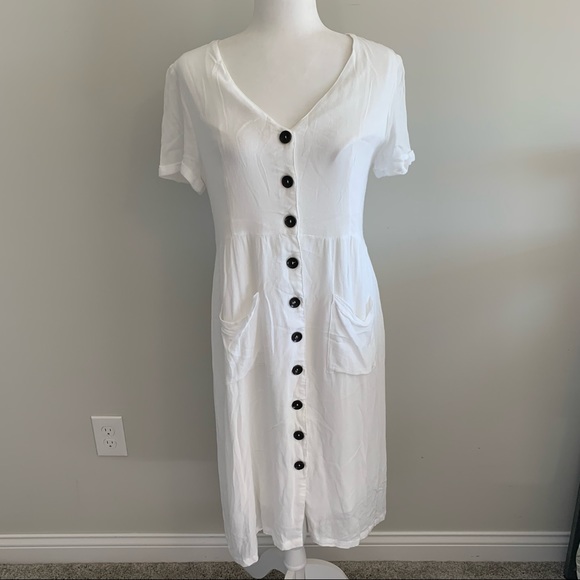Lucca Couture Button Front Midi Dress - Picture 11 of 11